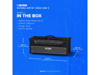 <b>BOSS KATANA ARTIST HEAD GEN 3 Cabeça 100W</b> <b>BOSS KATANA ARTIST HEAD GEN 3 Cabeça 100W</b>